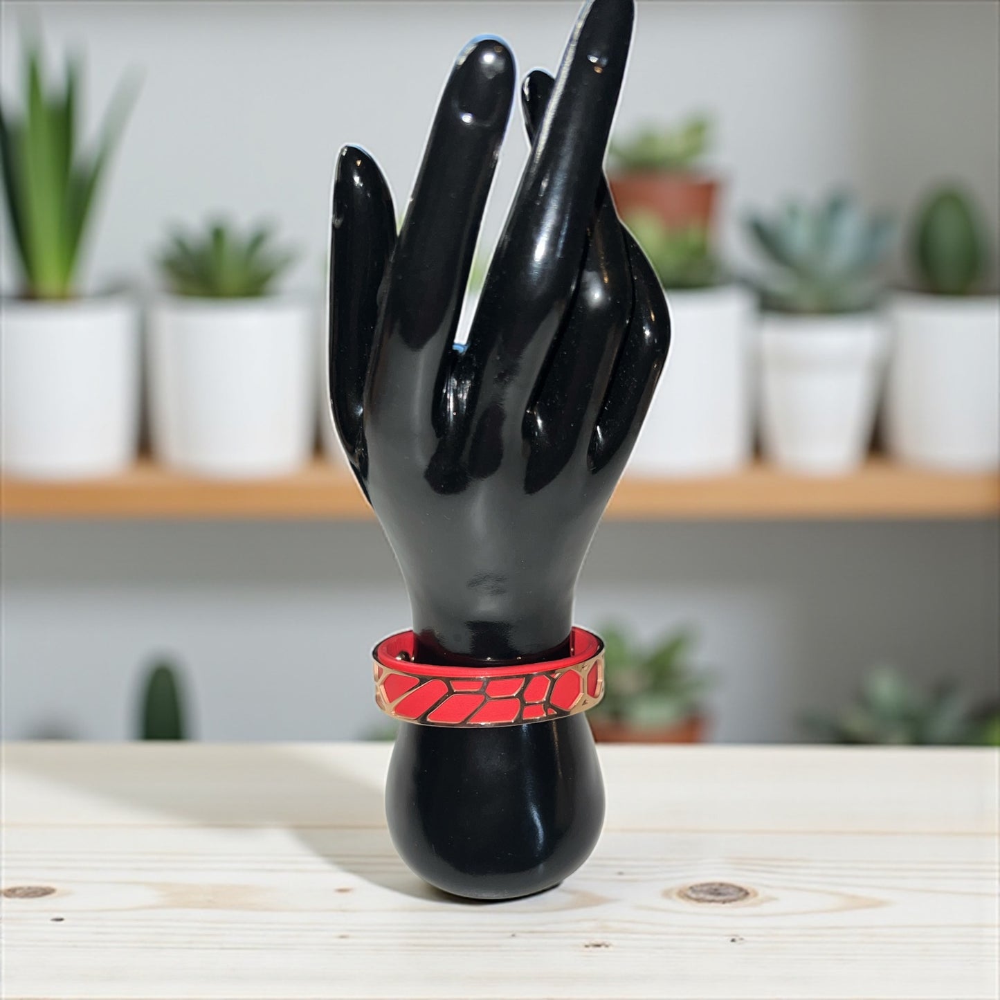 ✨ Bracelet femme – Acier inoxydable & cuir coloré