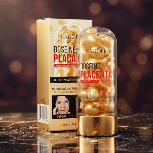Rajeunissement Extrême ! ✨Essence Anti-Rides Placenta & Boséine – 25 Capsules SADOER (Soin Raffermissant de Luxe) 💖