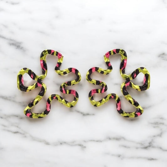 🌈 Boucles d’oreilles fantaisie en acier inoxydable coloré