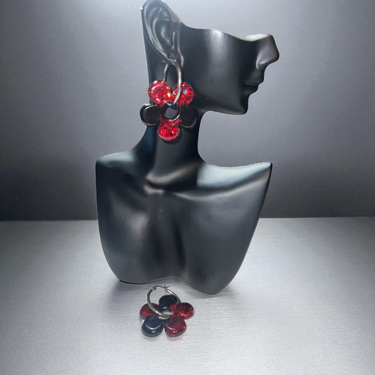 ✨ Boucles d’Oreilles Résine Époxy – Création Unique
