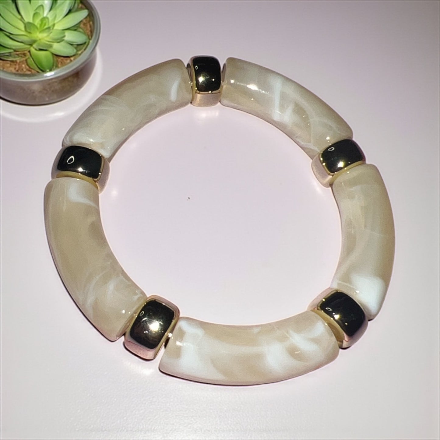 Bracelet Moderne Femme – Motif Marbre Vintage