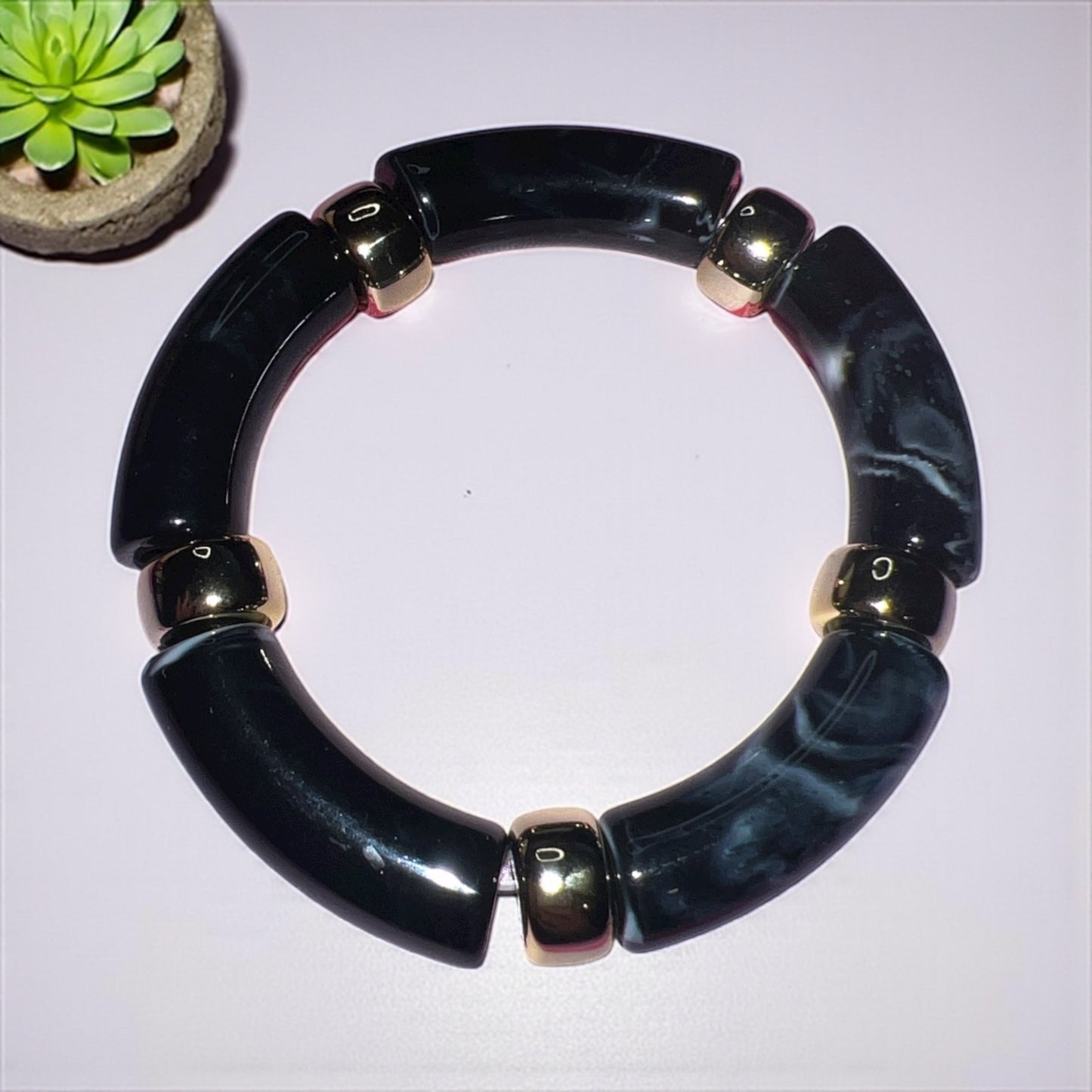 Bracelet Moderne Femme – Motif Marbre Vintage