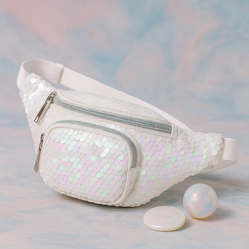 ✨ Sac Banane à Sequins – Look Brillant &amp; Pratique