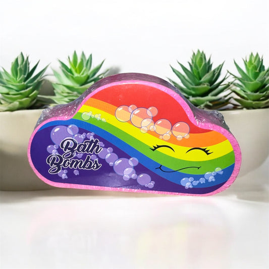 🌈 Bombe de Bain Nuage Arc-en-Ciel – Effet Moussant & Coloré