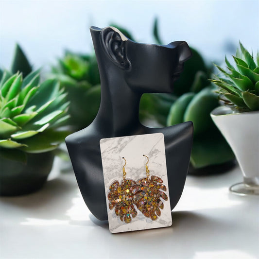 ✨ Boucles d’Oreilles Résine Époxy – Création Unique