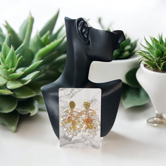 ✨ Boucles d’Oreilles Résine Époxy – Création Unique