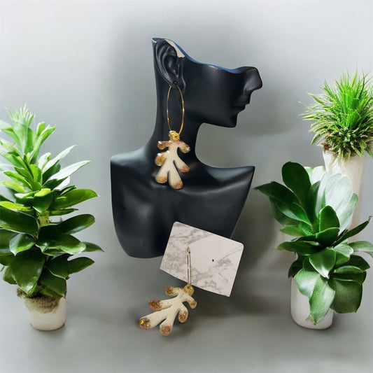 ✨ Boucles d’Oreilles Résine Époxy – Création Unique