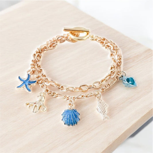 ✨ Bracelet Marin à Charms Océan ✨